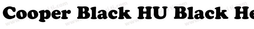 Cooper Black HU Black Headline字体转换